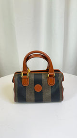 Fendi Pequin Mini Boston Bag