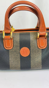Fendi Pequin Mini Boston Bag