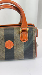 Fendi Pequin Mini Boston Bag
