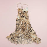 Just Cavalli Snake Print Satin Dress