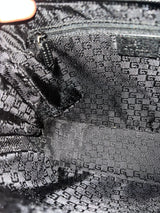 Gucci Diamante Canvas Black Shoulder Bag Embossed Logo