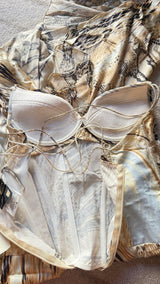 Just Cavalli Snake Print Satin Dress