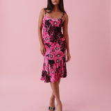 SS2002 Gianni Versace Couture by Donatella Versace Pink Poppy Floral Print Stretch Set