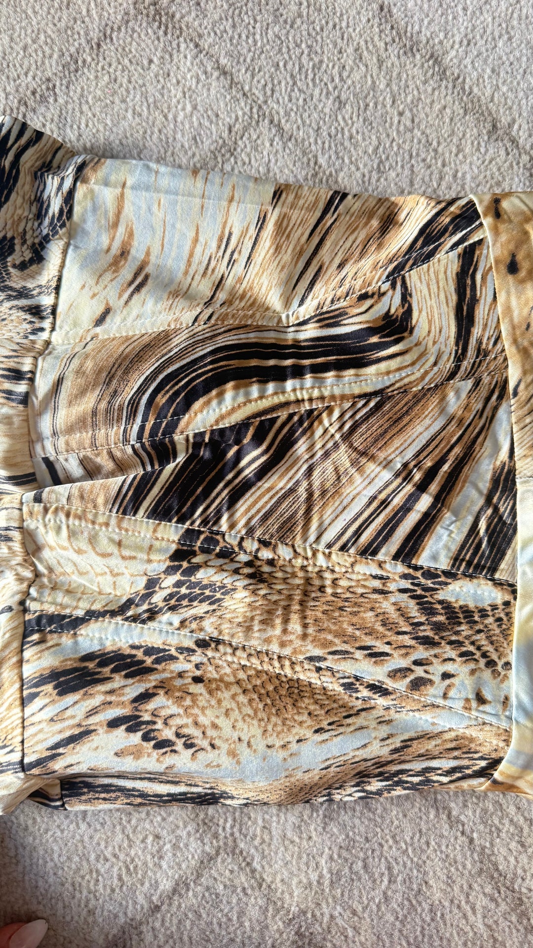 Just Cavalli Snake Print Satin Dress