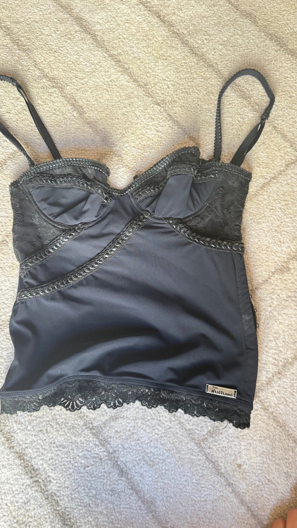 John Galliano Black Bustier