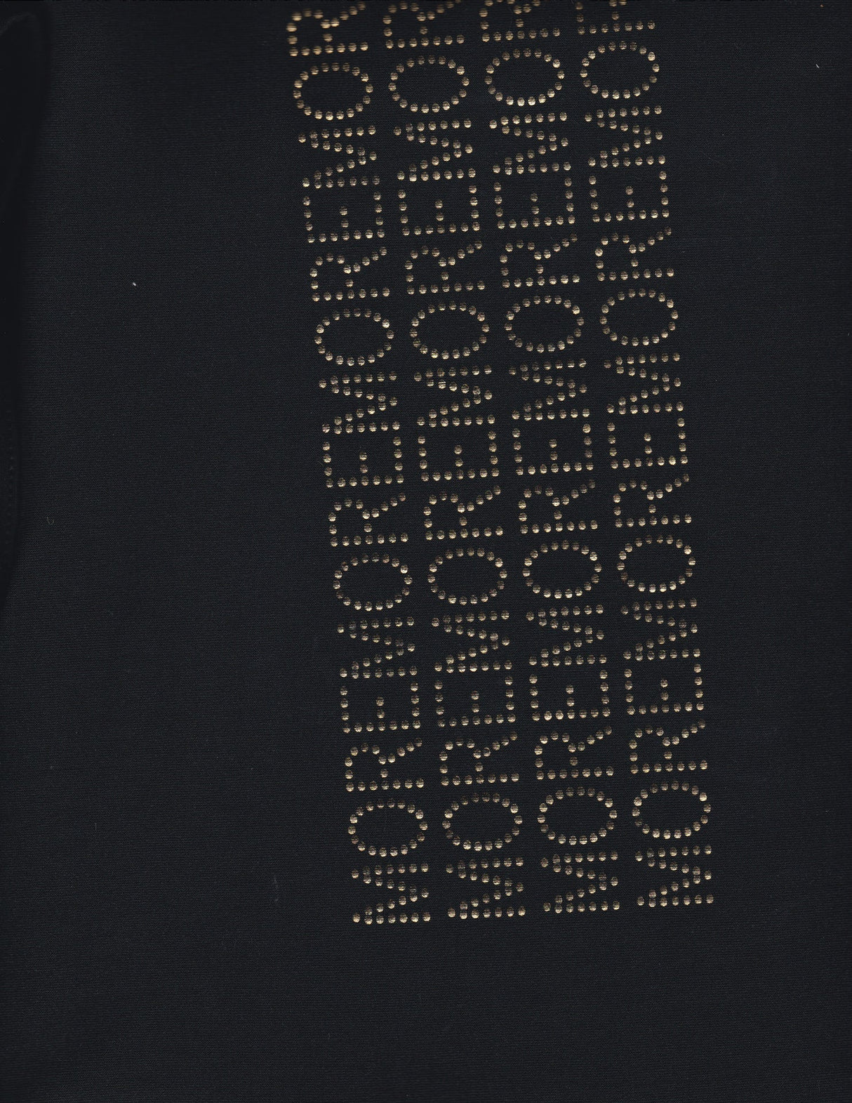 Black Long Sleeve Top with MORE MORE Gold Graphic