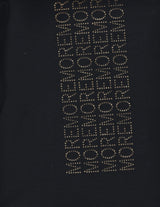 Black Long Sleeve Top with MORE MORE Gold Graphic