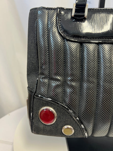Christian Dior Cadillac Leather Tote Bag Black Galliano Era c. 2003–2004