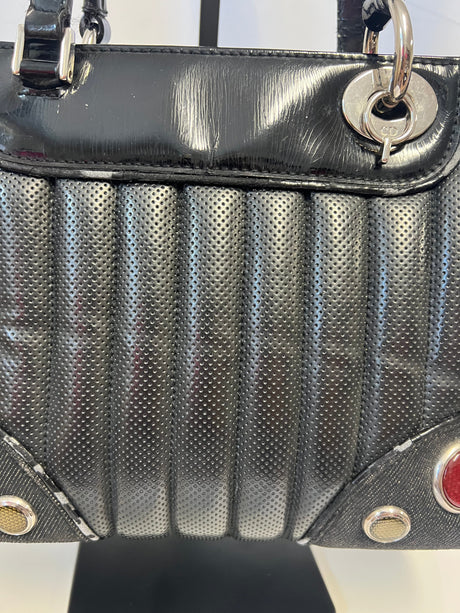 Christian Dior Cadillac Leather Tote Bag Black Galliano Era c. 2003–2004