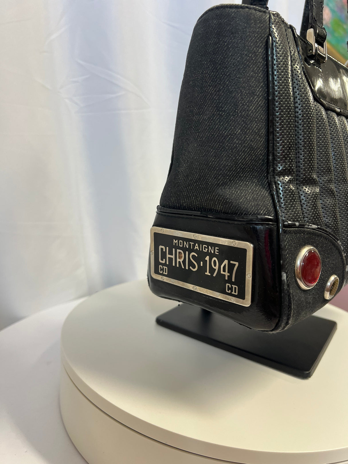 Christian Dior Cadillac Leather Tote Bag Black Galliano Era c. 2003–2004