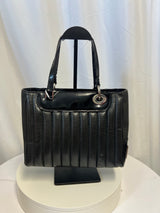 Christian Dior Cadillac Leather Tote Bag Black Galliano Era c. 2003–2004