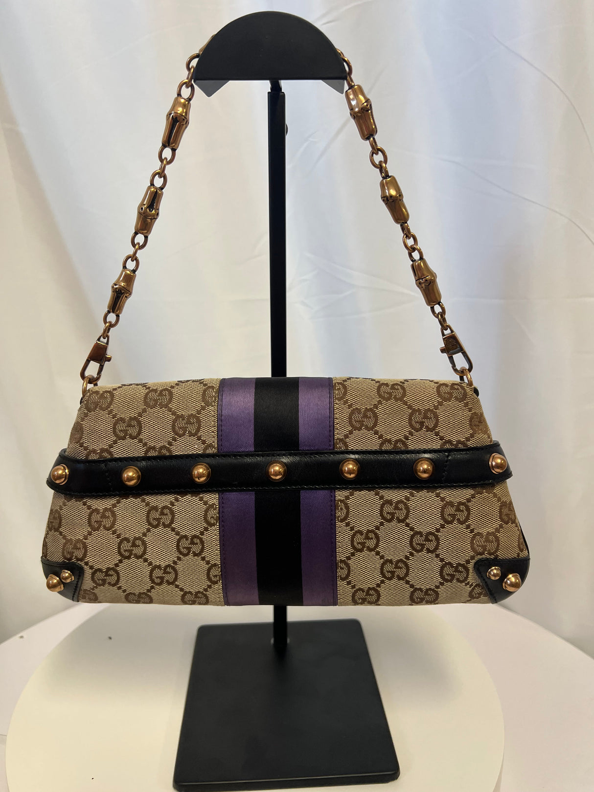 Tom Ford Era Gucci Horsebit GG Canvas Convertible Shoulder Bag & Clutch