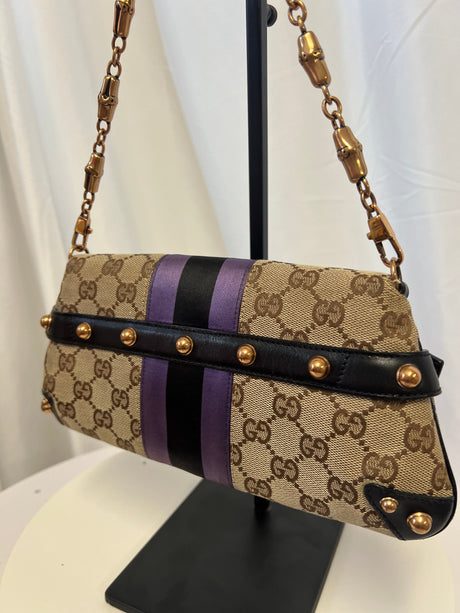 Tom Ford Era Gucci Horsebit GG Canvas Convertible Shoulder Bag & Clutch