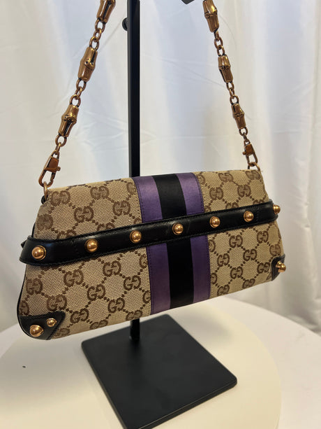Tom Ford Era Gucci Horsebit GG Canvas Convertible Shoulder Bag & Clutch