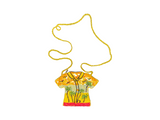 Beaded Sequin Hawaii Shirt Evening Bag with Crossbody Strap