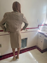 1980's Neiman Marcus Beige Skirt Suit