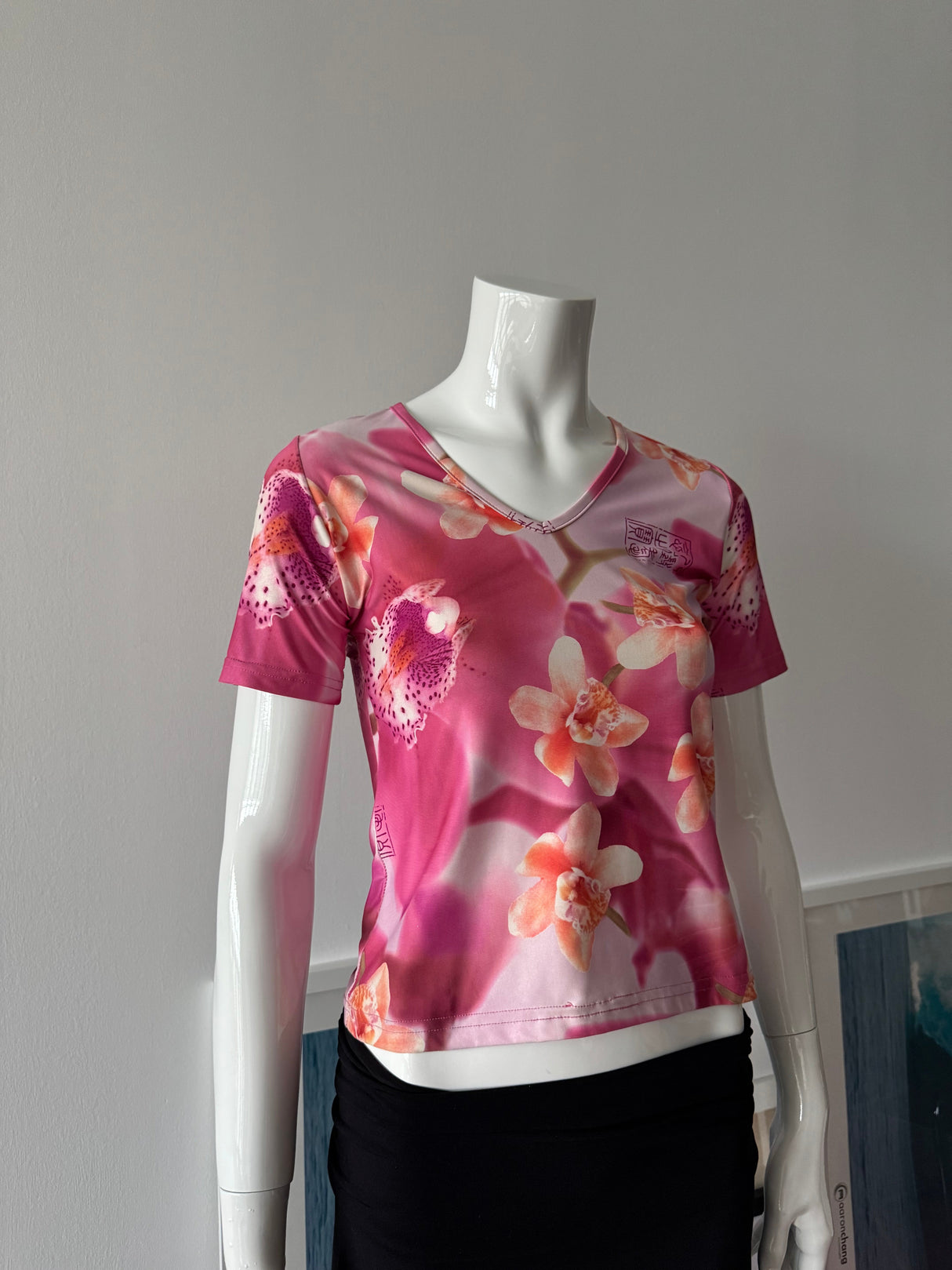 Pink Orchid Print T-shirt