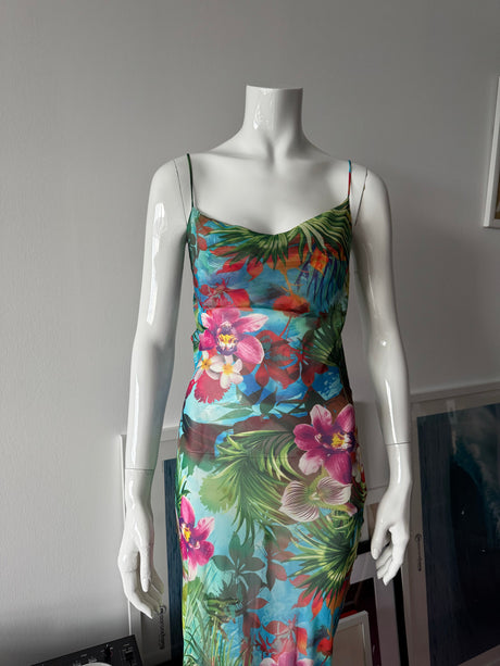 VICTORIA'S SECRET Tropical Flower Print Mesh Maxi Dress