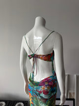 VICTORIA'S SECRET Tropical Flower Print Mesh Maxi Dress