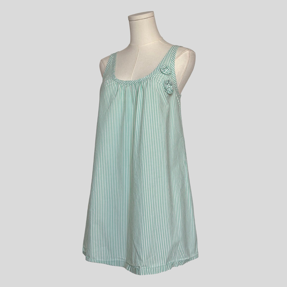Pinstripe babydoll mini dress