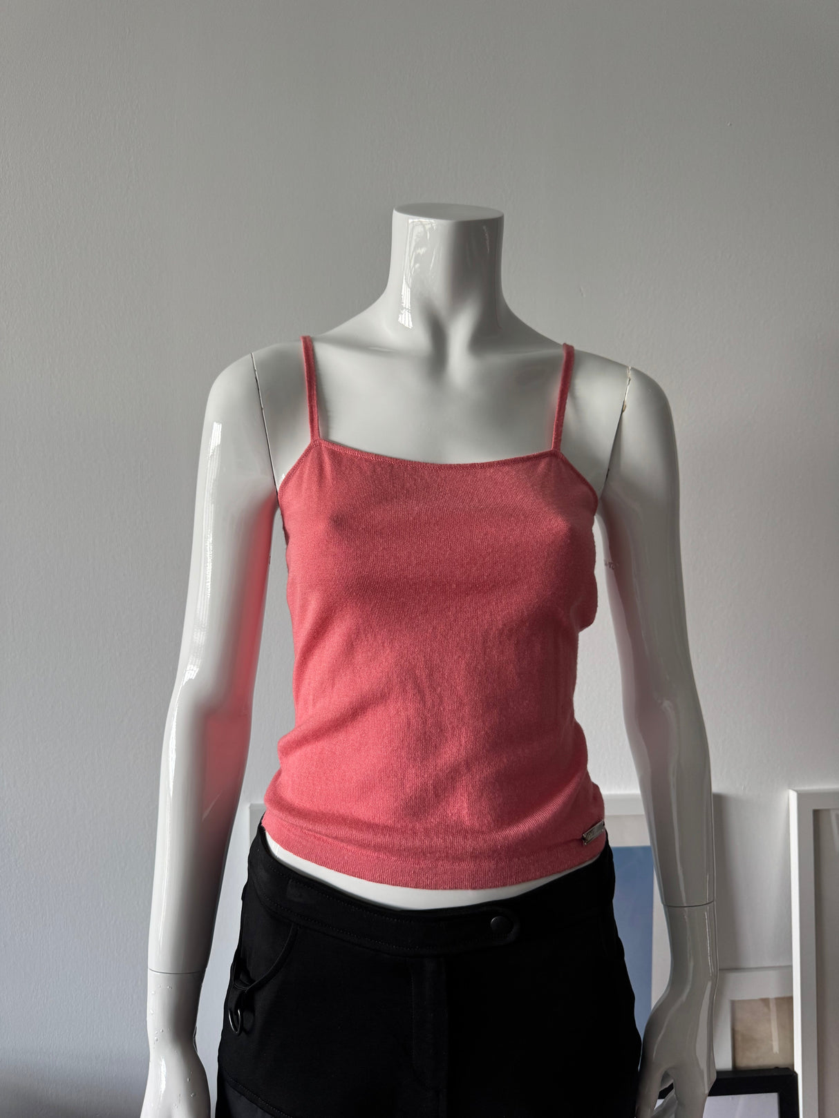 BLUMARINE Coral Sweater Tank Top