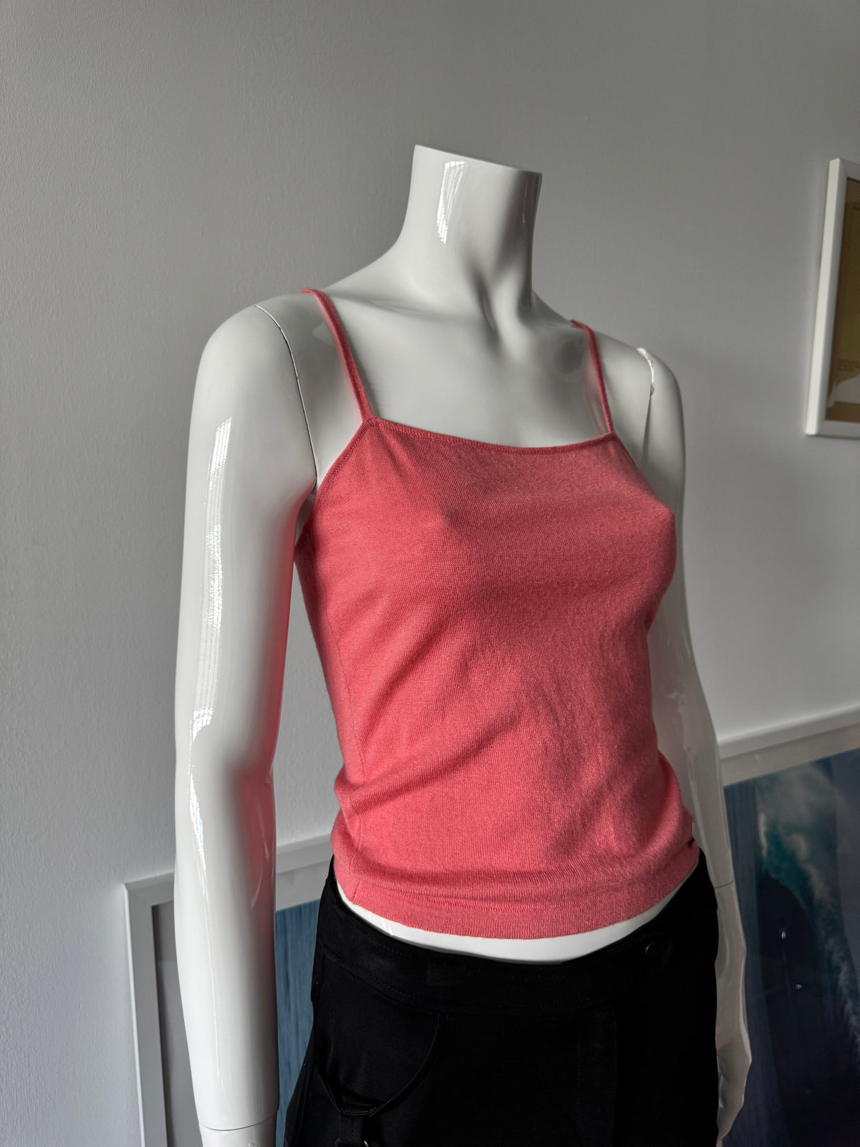 BLUMARINE Coral Sweater Tank Top
