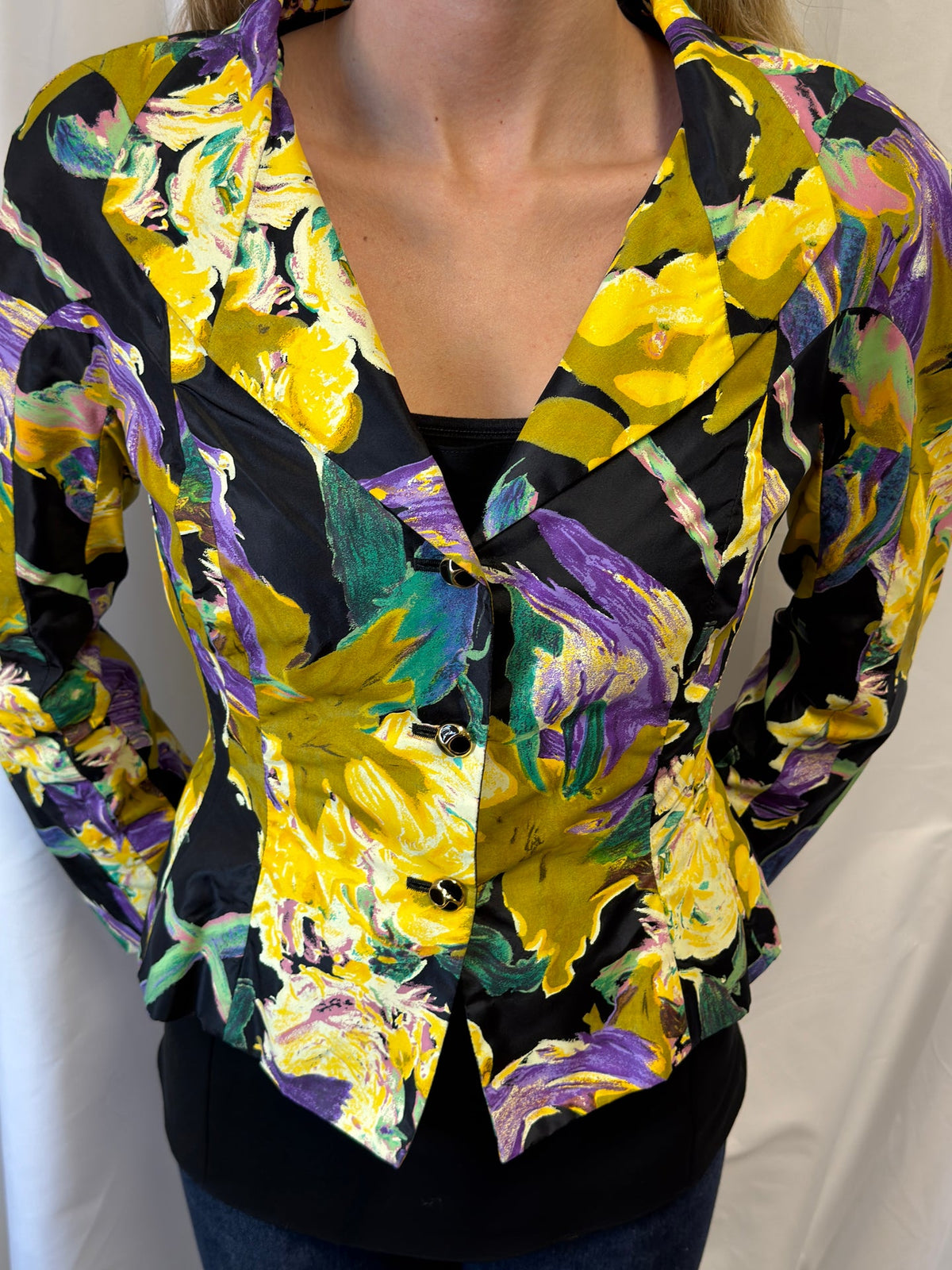 Vintage Christian Lacroix Paris Floral Print Blazer