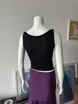 PASSPORT Black Metallic Knit and Sequin Sleeveless Top
