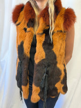 Vintage Multicolor Real Fur Vest