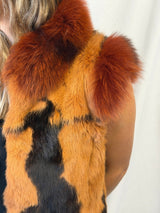 Vintage Multicolor Real Fur Vest