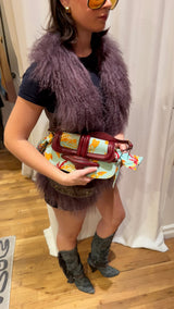 Christian Dior by John Galliano Paisley Canvas Shoulder Bag