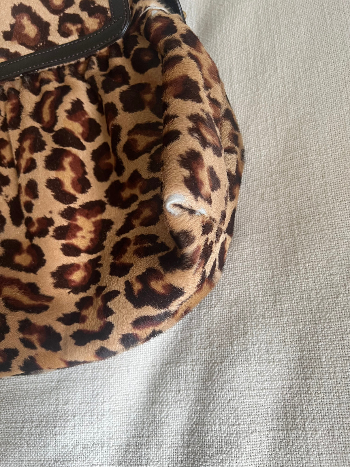 Fendi Jumbo Chef Leopard Pony Hair Hobo Bag
