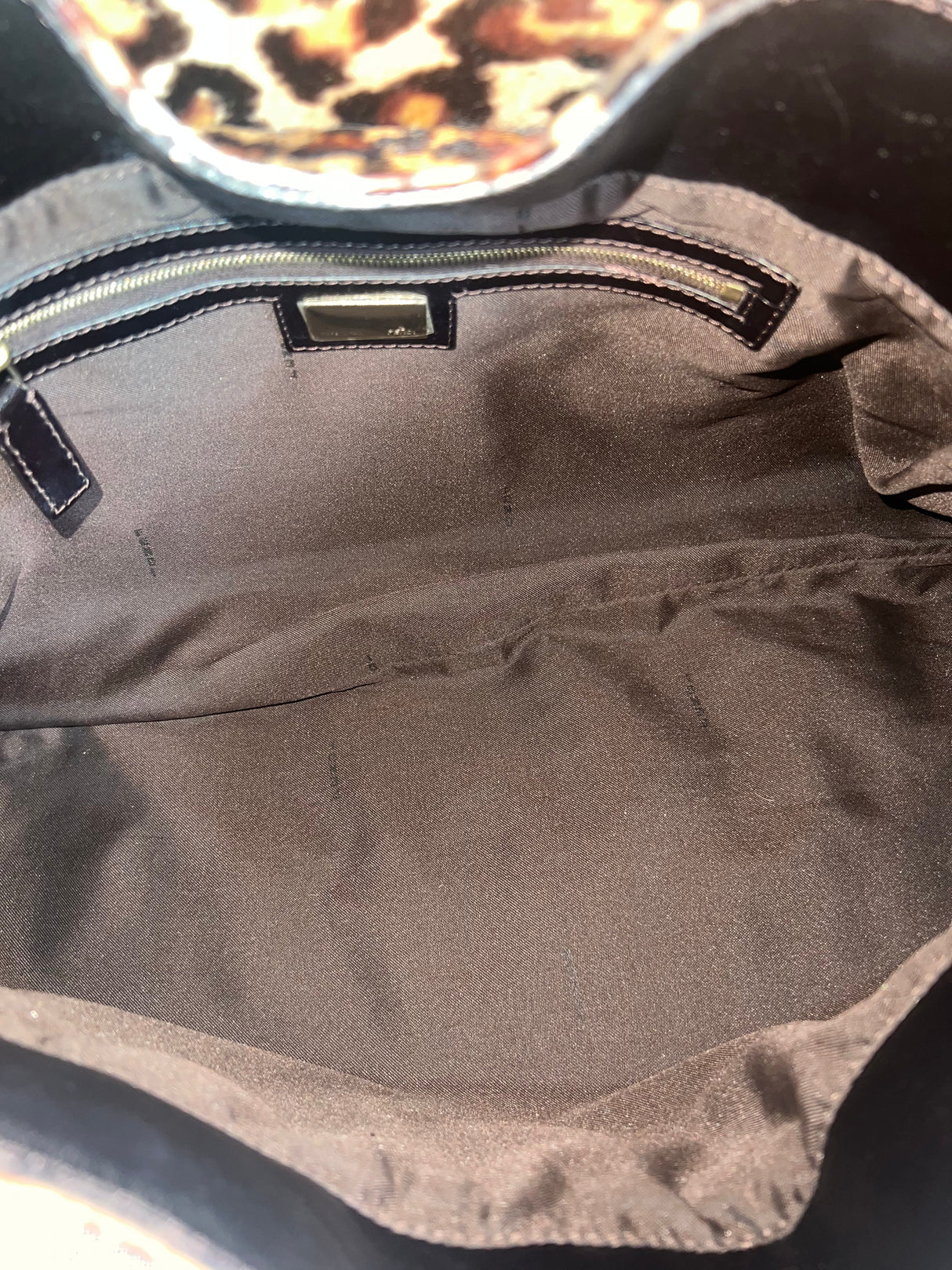 Fendi Jumbo Chef Leopard Pony Hair Hobo Bag