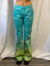 Cavalli Jeans Gradient Tie-Dye Flare Jeans