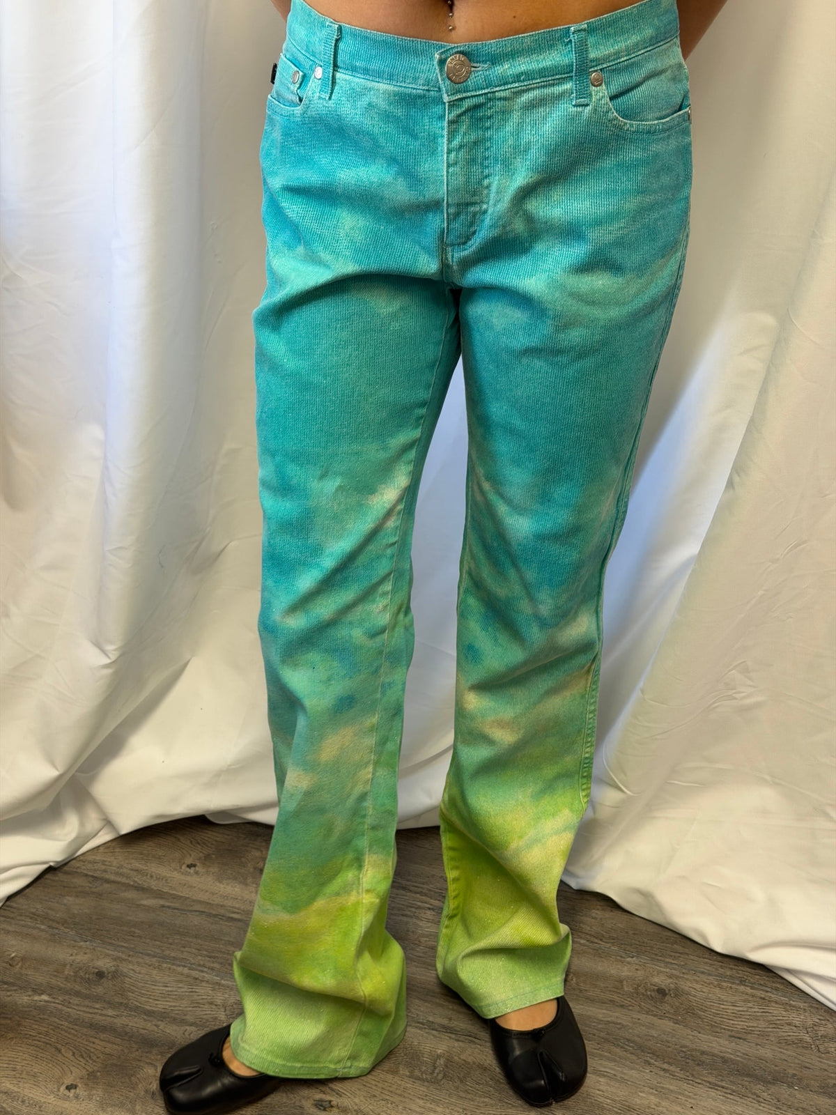 Cavalli Jeans Gradient Tie-Dye Flare Jeans