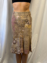 Roberto Cavalli SS 2005 Patchwork Print Midi Skirt