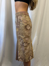 Roberto Cavalli SS 2005 Patchwork Print Midi Skirt