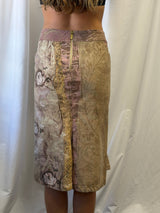 Roberto Cavalli SS 2005 Patchwork Print Midi Skirt