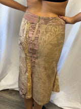 Roberto Cavalli SS 2005 Patchwork Print Midi Skirt