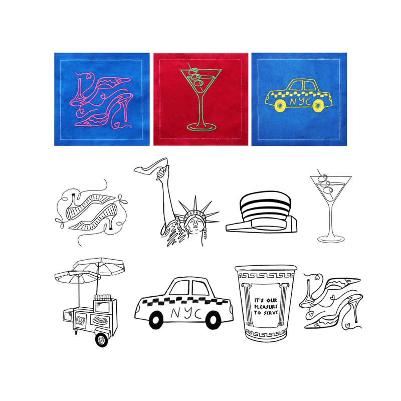 NYC Icons Cocktail Napkin Set (Variety Pack)