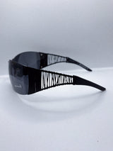 "Jet Black" 1990s Les Copains Sunglasses