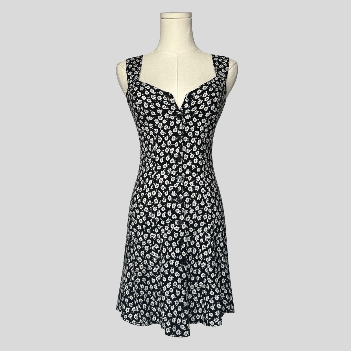 Floral button up mini dress
