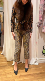 Dolce & Gabbana Leopard Print Cropped Pants
