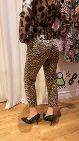 Dolce & Gabbana Leopard Print Cropped Pants