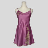 Fairy lace trim slip dress in pink
