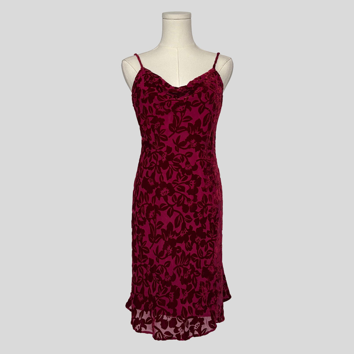 Velvet burnout slip dress