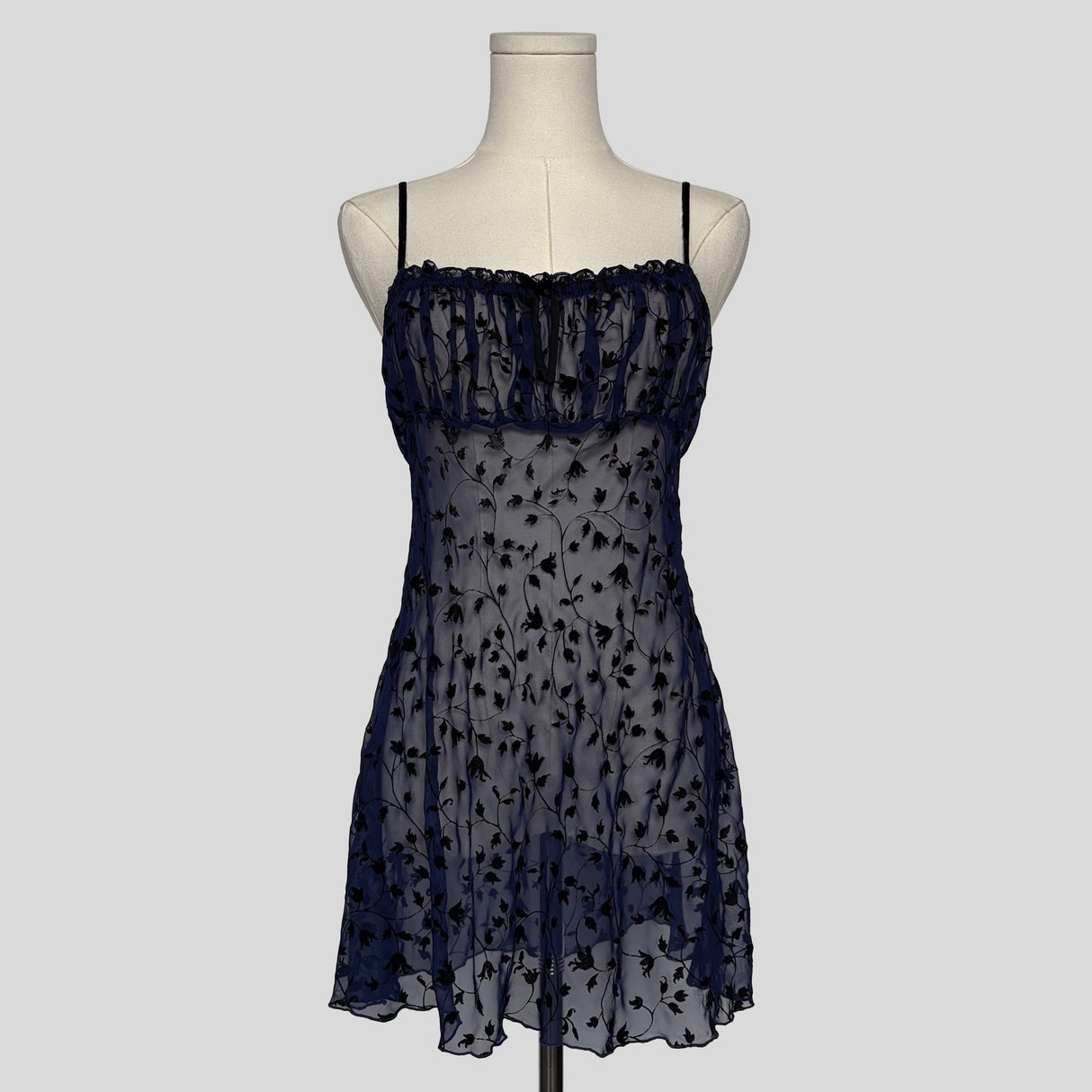 Velvet burnout babydoll slip
