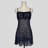 Velvet burnout babydoll slip