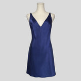 Backless silk slip dress