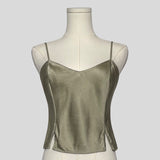 Simple silk cami in sage green